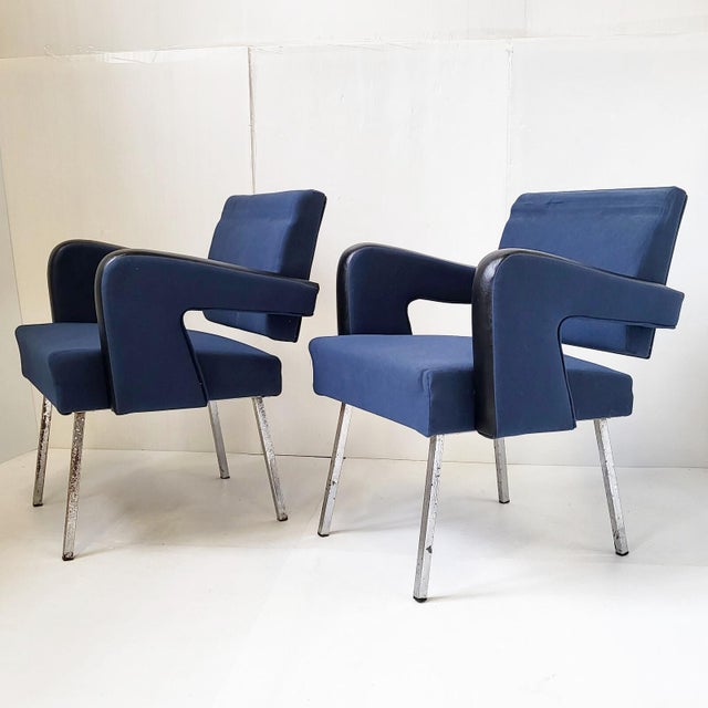 President Chairs by Jacques Adnet, 1950s, Set of 2 For Sale - Image 13 of 13
