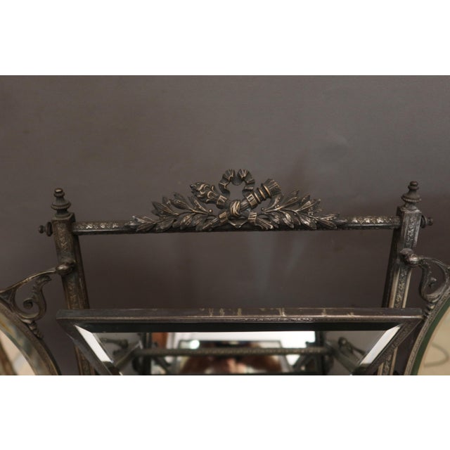 Vintage Silver Plated Table Mirror, 1890s For Sale - Image 11 of 13