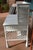 Vintage White Wicker Writing Desk W/ Drawer / Side Basket & Cubbies / Shelves For Sale - Image 16 of 18