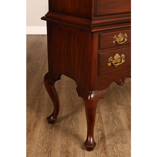 Henkel Harris Virginia Galleries Genuine Mahogany Highboy Chest For Sale - Image 13 of 18