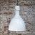 Industrial White Enamel and Brass Pendant Light, 1950s For Sale - Image 4 of 5