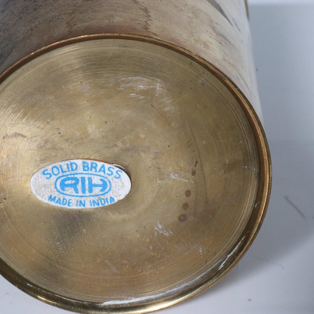Modern Mid Century Modernist Solid Brass Vessel For Sale - Image 3 of 4