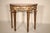 Antique Louis XVI style painted and silver leaf console table with marble top, 19th century. With a 20th /21st century...