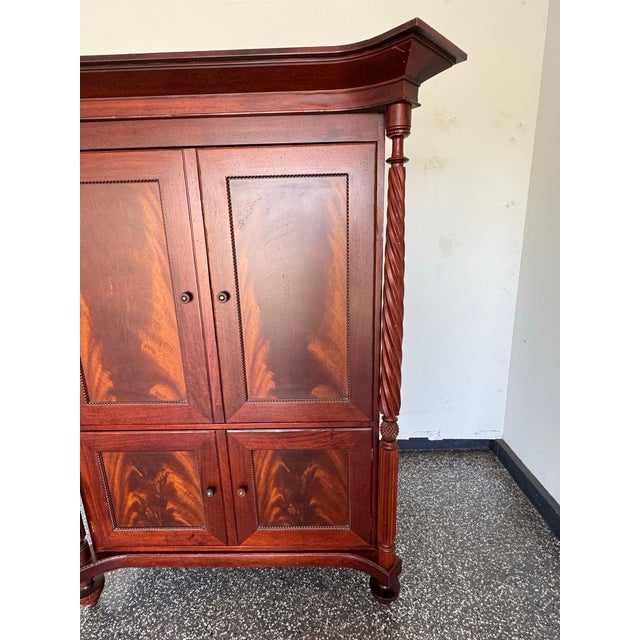 Modern 1990s Baker Furniture Milling Road Armoire For Sale - Image 3 of 12