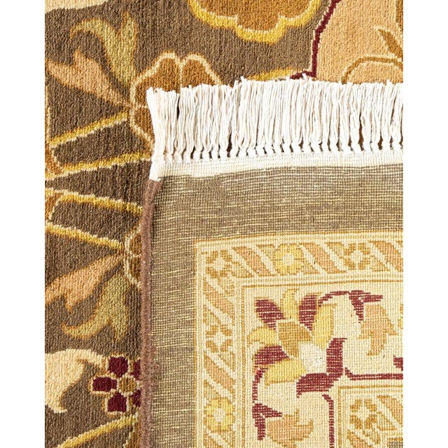 2000 - 2009 Mogul, One-of-a-Kind Hand-Knotted Area Rug in Brown, 9' 0" x 12' 2" For Sale - Image 5 of 8