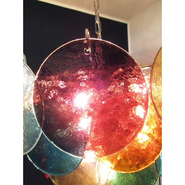 Space Age High Quality Murano Chandelier with 50 Muilticolored Glasses, 1990s For Sale - Image 18 of 18