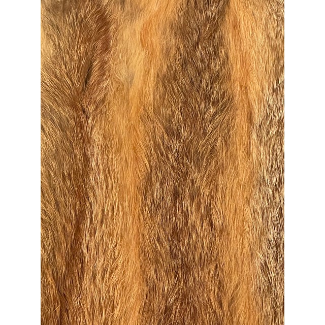 1960s Antique Royal Crown Gold Armchair With Red Fox Fur For Sale - Image 5 of 9