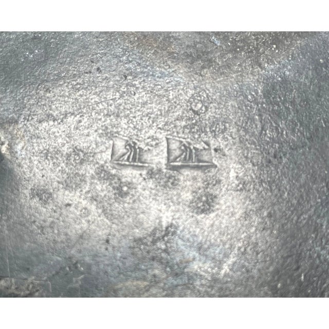 Share 2 Rare Antique 18th Century Forged Pewter Multi Reed European Dinner Plate For Sale - Image 9 of 9