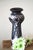 This mid-century vase screams Italian pottery, no? Each side has the face of a woman with long hair, the carvings done in...