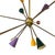 Sputnik Lamp in Golden Brass For Sale - Image 4 of 10