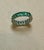 Metal 20 Pointer Each 4 Carat Emerald Anniversary Eternity Band / Ring Platinum For Sale - Image 7 of 18
