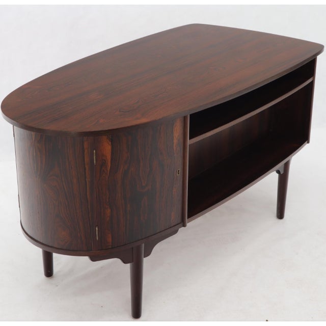 Chestnut Midcentury Rosewood Desk Plus Bookcases by Kai Kristiansen, 1950s, Made in Denmark For Sale - Image 8 of 15
