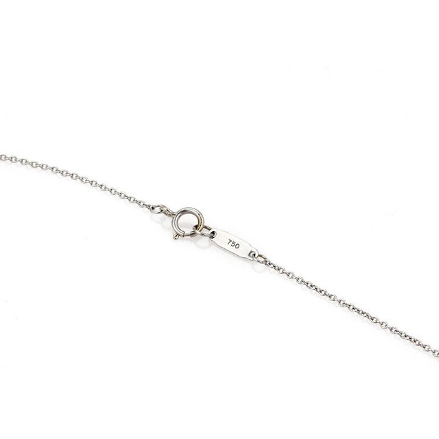 Mid 20th Century Tiffany & Co. Metro Diamond 18k White Gold Heart Pendant Necklace For Sale In Miami - Image 6 of 7