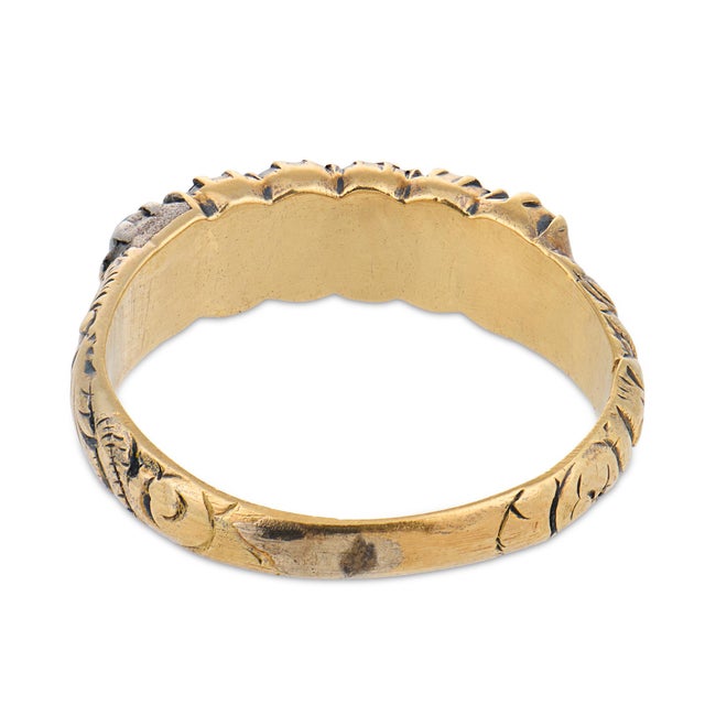 19th Century Victorian Gemstone 18k Yellow Gold Regard Ring, Size 4.25 For Sale In Los Angeles - Image 6 of 7