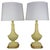 Yellow Pair of Spanish Yellow Ceramic Lamps With Gilt Bases For Sale - Image 8 of 8