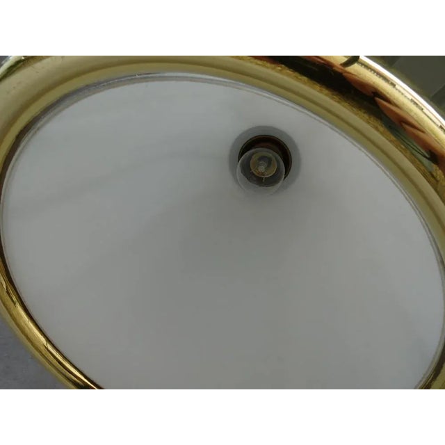 Italian White Opaline Glass Cage Ceiling Lamp, 1950s For Sale - Image 9 of 14