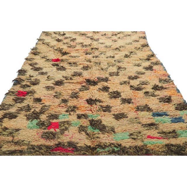 Berber Tribes of Morocco Late 20th Century Vintage Berber Moroccan Rug, 03'09 X 06'10 For Sale - Image 4 of 9