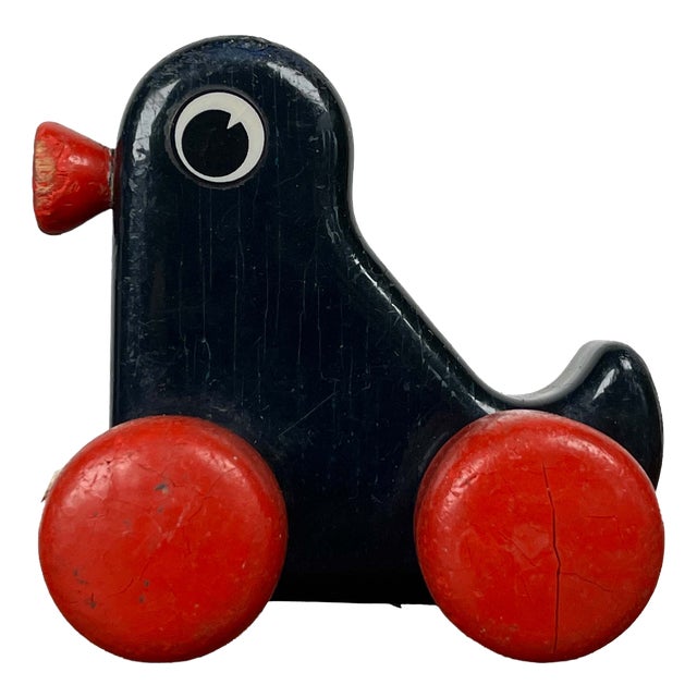 Mid-Century Modern Children Wooden Duck Toy from Brio, Sweden, 1960s For Sale