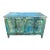 1960s Teak Blue Painted Cabinet Credenza For Sale