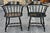 Wood Late 20th Century Set of Four S. Bent & Bros. Ebonized and Eagle Gilt Stencil Windsor Chairs For Sale - Image 7 of 14