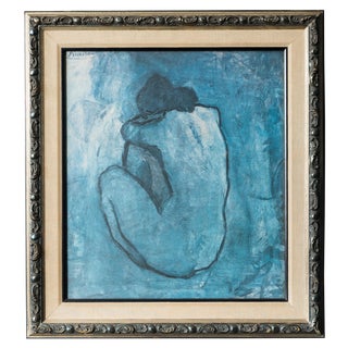 Mid Century Blue Nude Picasso Reproduction Print For Sale