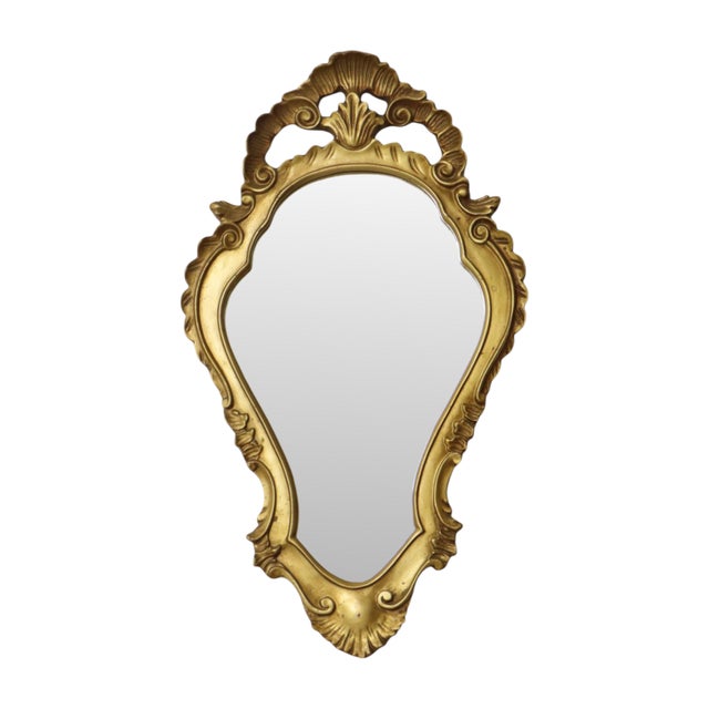 French Baroque Gold-Leaf Gilded Mirror with Crest For Sale - Image 15 of 15