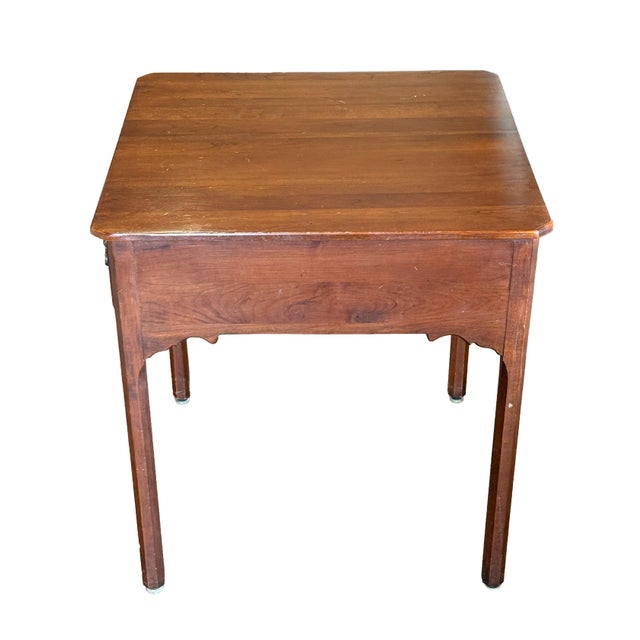 1980s Pair of Vintage Lexington Bob Timberlake Solid Cherry Two-Drawer End Tables / Side Tables - 26"w X 17"d X 25"h For Sale - Image 5 of 18