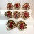 1980s Vintage Boho Chic Americana Arts & Crafts Enameled Tole Turkey Napkin Ring - Set of 8, Thanksgiving For Sale - Image 5 of 11