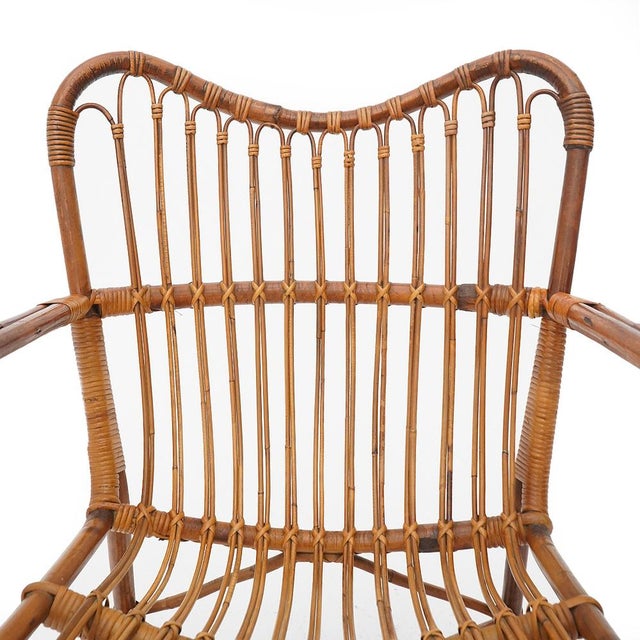 Armchair in Rattan, 1950s For Sale - Image 11 of 14