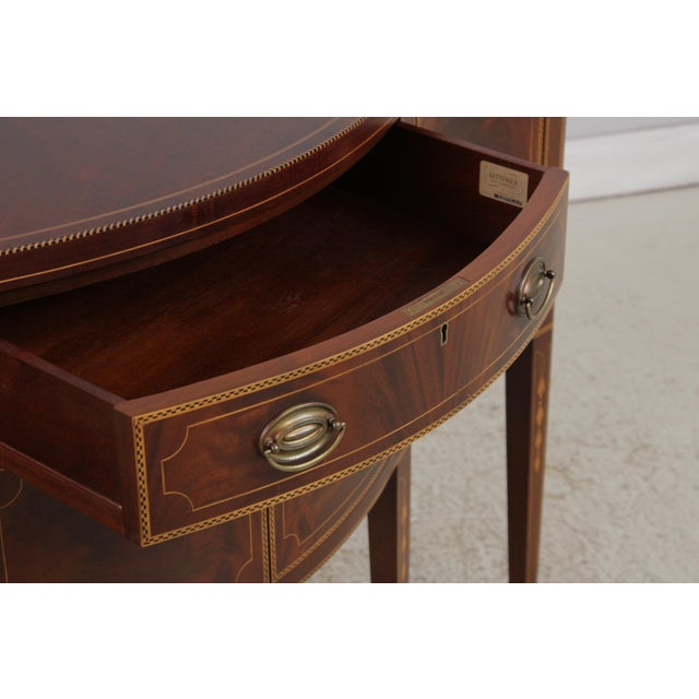 Kittinger Mahogany Federal Style Inlaid Server Sideboard Brandy Board For Sale In Philadelphia - Image 6 of 17