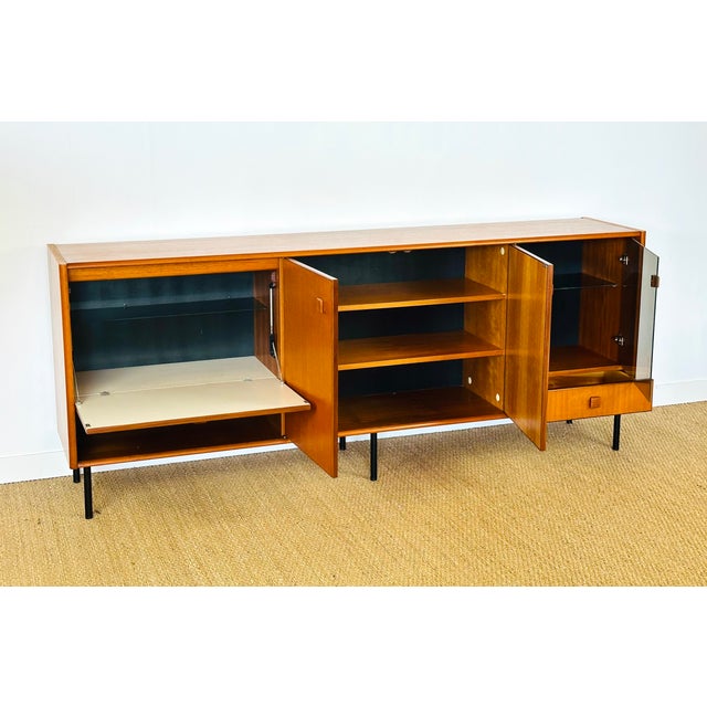 Tall Scandinavian Teak Sideboard, 1960s For Sale - Image 11 of 18