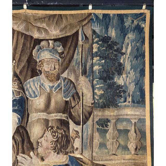 Mid 18th Century Mid-18th Century French Aubusson Historical Tapestry of Alexander the Great For Sale - Image 5 of 15