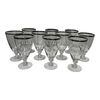 Vintage Sweat Tea, Water Crystal Glasses- Set of 10 For Sale
