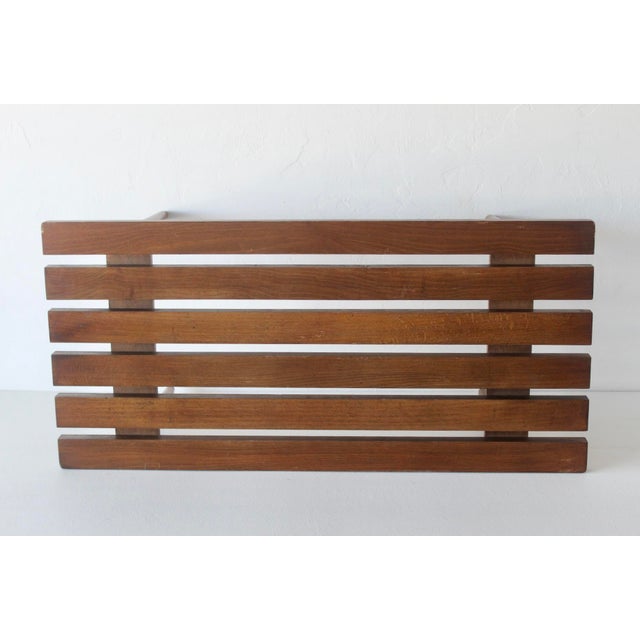 George Nelson Style Vintage Mid-Century Slat Bench Coffee Table For Sale - Image 14 of 15