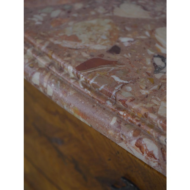 Vintage French Louis XV Style Bombe Marble Top Commode Chest For Sale - Image 12 of 18