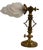 Antique Brass and Glass Torch Wall Lamp from Unbekannt, 1920s For Sale