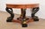 Baker Furniture Company Antique Italian Regency Cherry and Burl Wood Parcel Ebonized Dolphin Base Monumental Extension Dining Table, Circa 1890s For Sale - Image 4 of 12