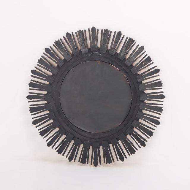 1970s Giltwood and Gesso Sunburst Mirror, C 1970 For Sale - Image 5 of 5