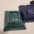 Ceramic 1990s Mid-Century Modern Triple Sectional Stoneware Appetizer Tray – Teal, Purple, Black Reactive Glaze - Set of 3 For Sale - Image 7 of 10
