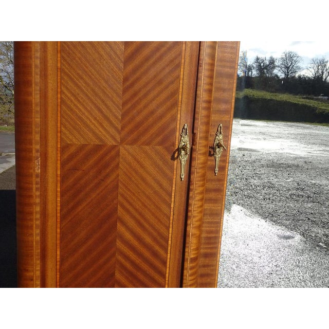 Louis XVI Wardrobe in Marquetry and Bronze, 1920s For Sale - Image 16 of 18
