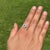 Gemstone 18k Gold Emerald Double Halo Mexican Ring Size 6.5 by VRJewels For Sale - Image 7 of 17