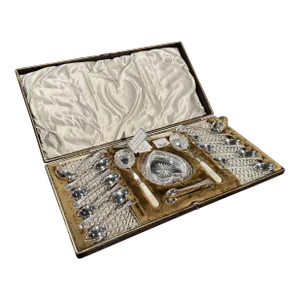 Early 20th Century Silver Tea Accessories With Original Box- 19 Pieces