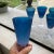 Blue Vintage Murano Blue Raised Circle Wineglasses Attributed to Mario Badioli - Set of 9 For Sale - Image 8 of 10