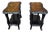 Pair of Mid Century Japonisme Ebonized Scultural Lacquer Side Tables For Sale