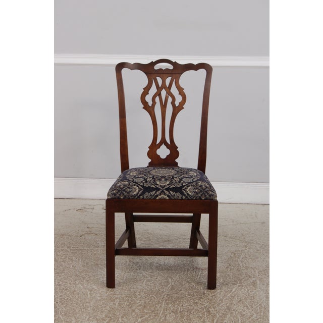 1980s Set of 6 Statton Cherry Dining Chairs For Sale - Image 5 of 13