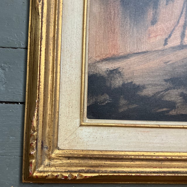 Contemporary Original Stephen Heigh Abstract “Landscape in Motion “Painting Vintage Gilt Wood Frame For Sale In Philadelphia - Image 6 of 7