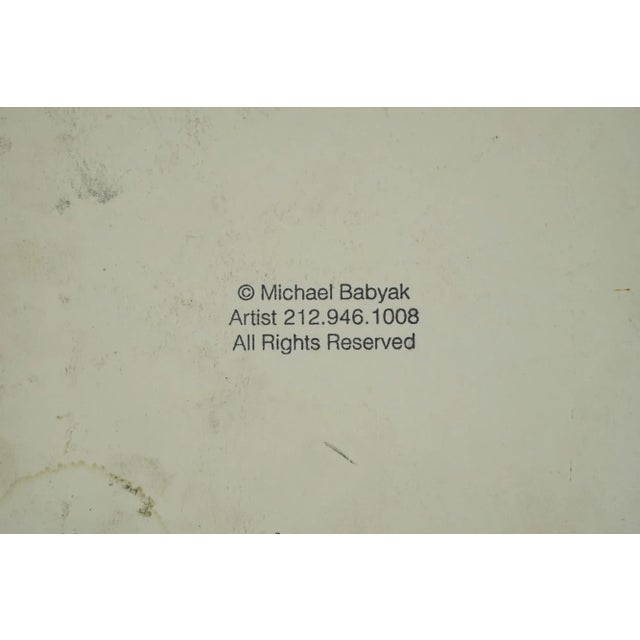 1990s Framed Charcoal Coffee Cup Drawing by Michael Babyak For Sale - Image 6 of 6