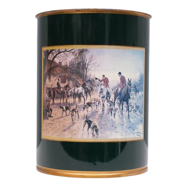 English Metal Waste Basket, 1960s For Sale