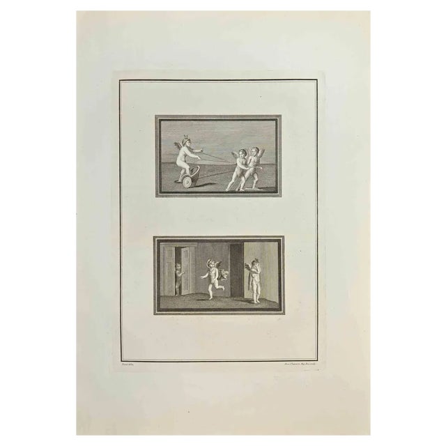 Nicola Vanni, Ancient Roman Fresco, Etching, 18th Century For Sale