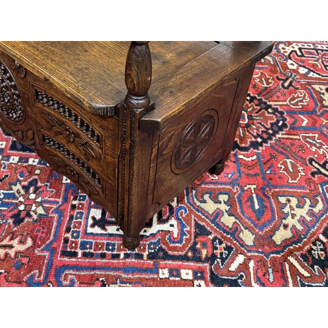 19th Century Breton Chestnut Storage Bench For Sale - Image 9 of 17
